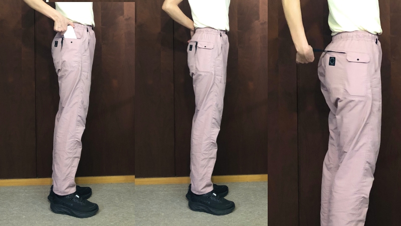山と道の5ポケットパンツの着画